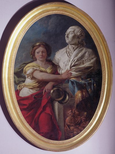 Justice Contemplates the Bust of Louis XVI by Louis Jean François Lagrenée
